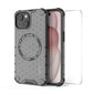 Pour iPhone 15 Coque de Téléphone Antichoc ENKAY Hat-Prince Honeycomb MagSafe avec Film de Protection Grande Courbure (Gris)