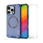 For iPhone 14 Pro ENKAY Hat-Prince Honeycomb MagSafe Shockproof Phone Case with Large Arc Edge Film(Blue)