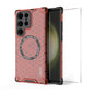 For Samsung Galaxy S24 Ultra 5G ENKAY Hat-Prince Honeycomb MagSafe Shockproof Phone Case with 0.18mm Film(Red)