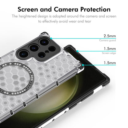 For Samsung Galaxy S24 Ultra 5G ENKAY Hat-Prince Honeycomb MagSafe Shockproof Phone Case with 0.18mm Film(Red)
