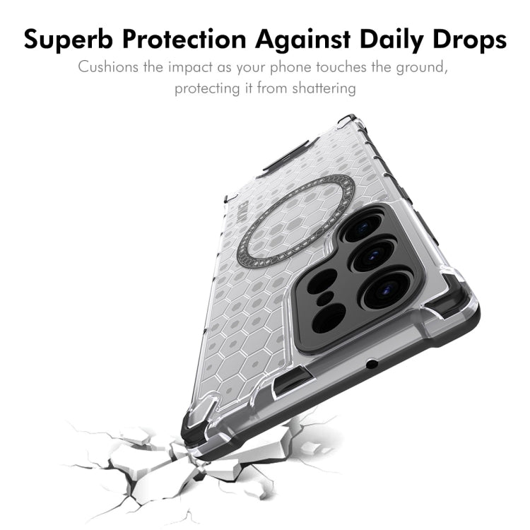 For Samsung Galaxy S24 Ultra 5G ENKAY Hat-Prince Honeycomb MagSafe Shockproof Phone Case with 0.18mm Film(Red)