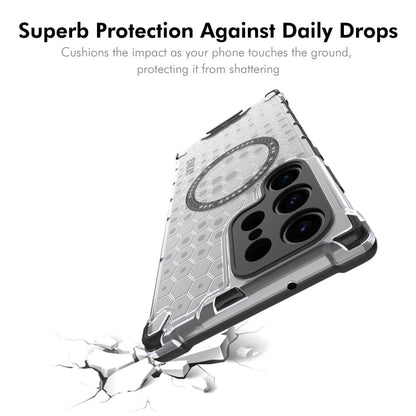 For Samsung Galaxy S24 Ultra 5G ENKAY Hat-Prince Honeycomb MagSafe Shockproof Phone Case with 0.18mm Film(Red)