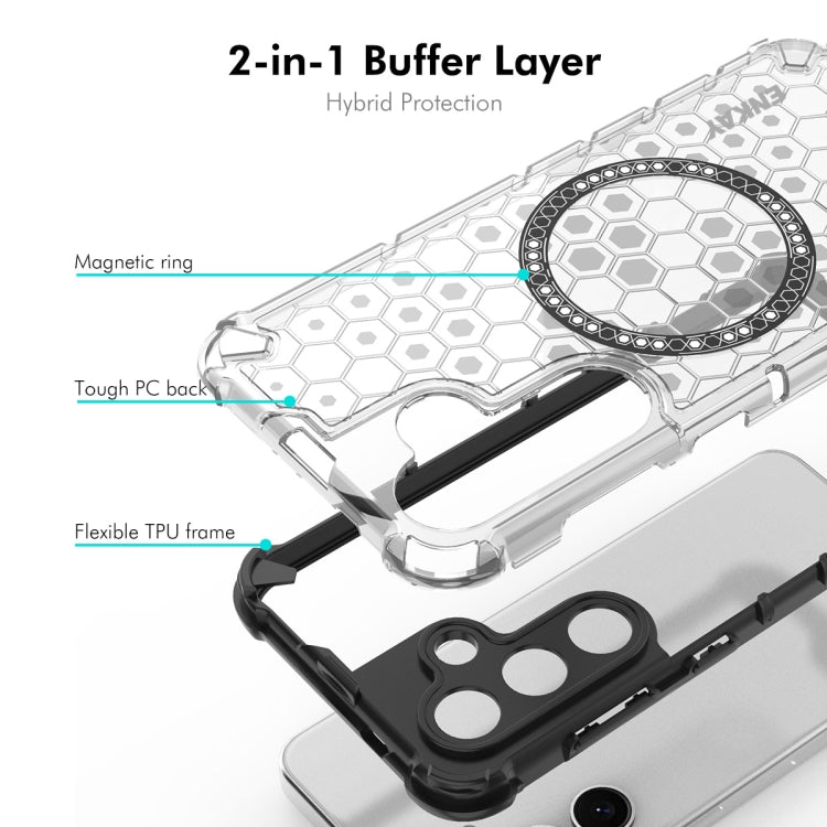 For Samsung Galaxy S23+ 5G ENKAY Hat-Prince Honeycomb MagSafe Shockproof Phone Case with 0.18mm Film(Red)