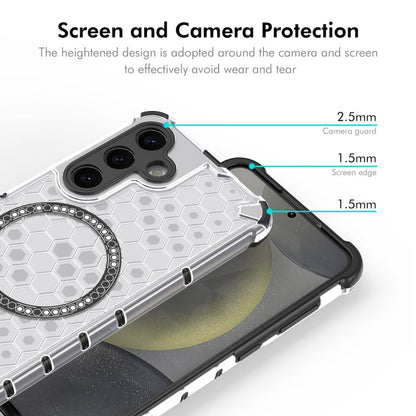 For Samsung Galaxy S23+ 5G ENKAY Hat-Prince Honeycomb MagSafe Shockproof Phone Case with 0.18mm Film(Red)