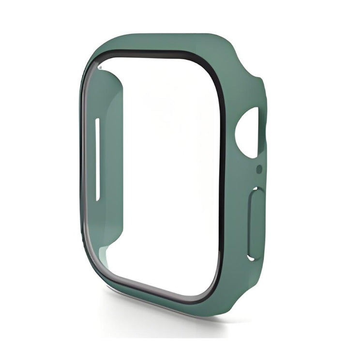 For Apple Watch Series 11 / 10 46mm ENKAY Hat-Prince PC Tempered Glass Film Integrated Watch Case(Dark Green)