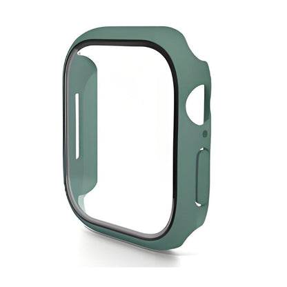 For Apple Watch Series 11 / 10 46mm ENKAY Hat-Prince PC Tempered Glass Film Integrated Watch Case(Dark Green)