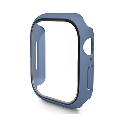 For Apple Watch Series 11 / 10 46mm ENKAY Hat-Prince PC Tempered Glass Film Integrated Watch Case(Grey Blue)