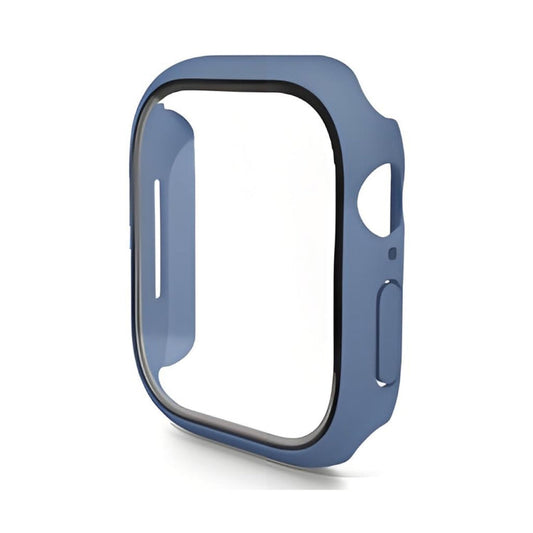 For Apple Watch Series 11 / 10 46mm ENKAY Hat-Prince PC Tempered Glass Film Integrated Watch Case(Grey Blue)