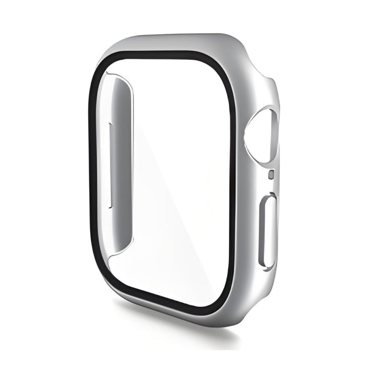 For Apple Watch Series 11 / 10 42mm ENKAY Hat-Prince PC Tempered Glass Film Integrated Watch Case(Silver)