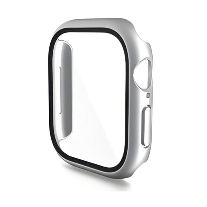 For Apple Watch Series 11 / 10 42mm ENKAY Hat-Prince PC Tempered Glass Film Integrated Watch Case(Silver)