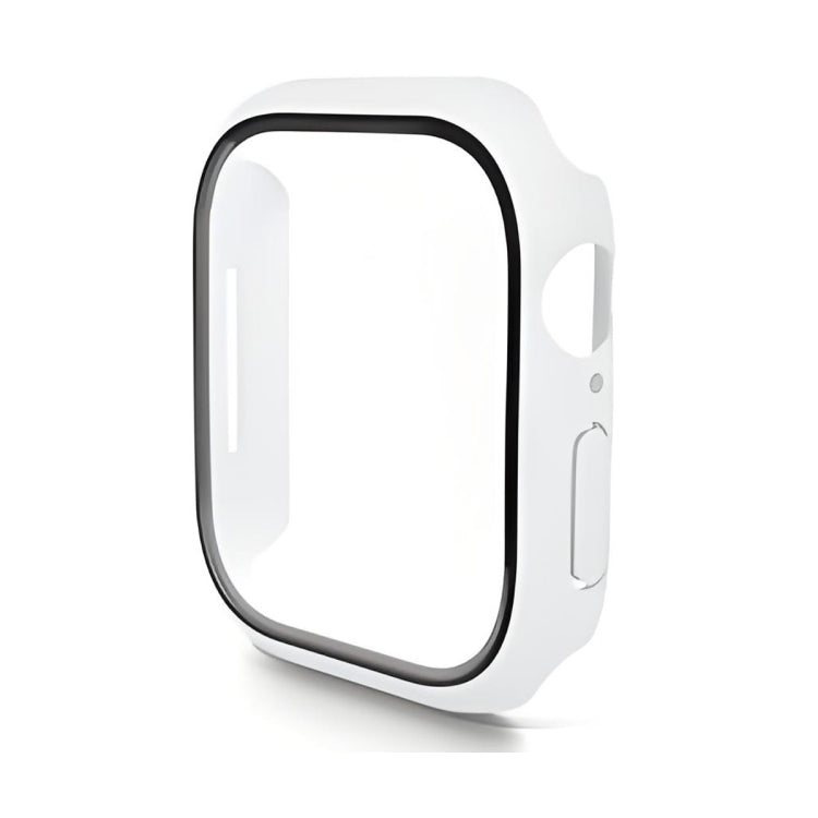 For Apple Watch Series 11 / 10 42mm ENKAY Hat-Prince PC Tempered Glass Film Integrated Watch Case(White)