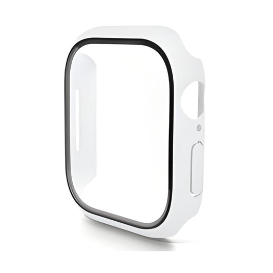 For Apple Watch Series 11 / 10 42mm ENKAY Hat-Prince PC Tempered Glass Film Integrated Watch Case(White)