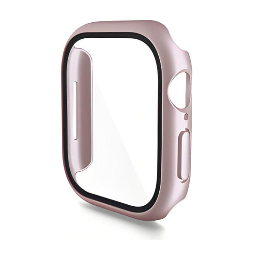For Apple Watch Series 11 / 10 42mm ENKAY Hat-Prince PC Tempered Glass Film Integrated Watch Case(Rose Gold)