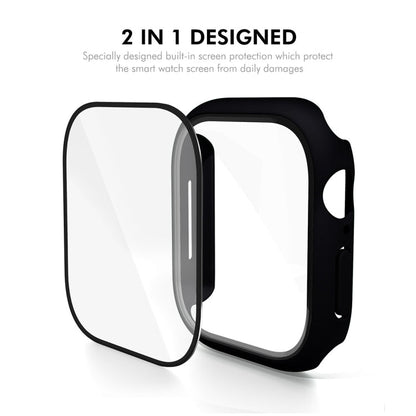 For Apple Watch Series 11 / 10 42mm ENKAY Hat-Prince PC Tempered Glass Film Integrated Watch Case(Transparent)