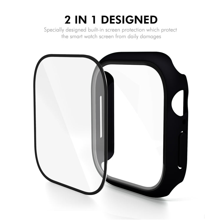 For Apple Watch Series 11 / 10 42mm ENKAY Hat-Prince PC Tempered Glass Film Integrated Watch Case(Midnight Blue)