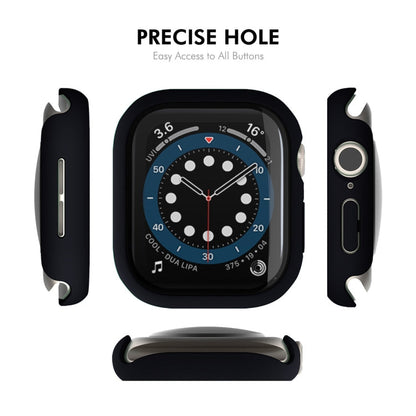 For Apple Watch Series 11 / 10 46mm ENKAY Hat-Prince PC Tempered Glass Film Integrated Watch Case(Dark Green)