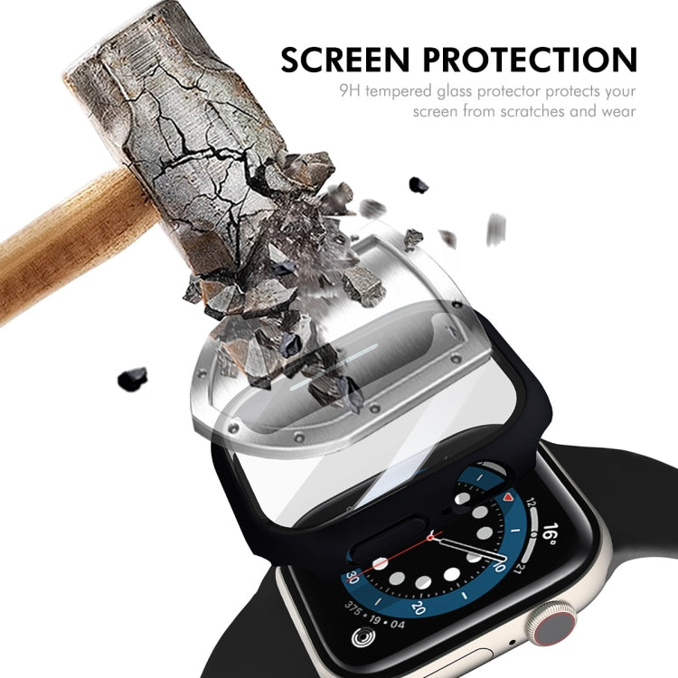 Pour Apple Watch Series 11 / 10 42mm Coque de protection intégrée ENKAY Hat-Prince en PC et verre trempé (Rose)