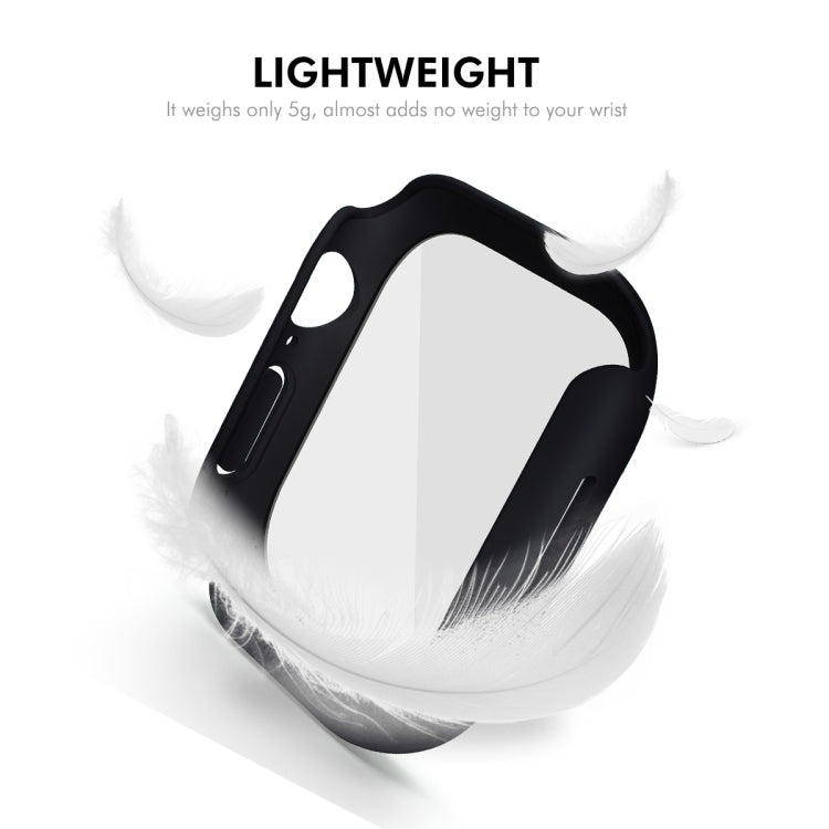 For Apple Watch Series 11 / 10 42mm ENKAY Hat-Prince PC Tempered Glass Film Integrated Watch Case(Silver)