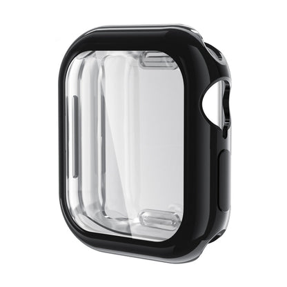 For Apple Watch Series 11 / 10 42mm ENKAY Hat-Prince Electroplated Soft TPU Case with Screen Film(Black)