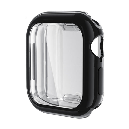 For Apple Watch Series 11 / 10 46mm ENKAY Hat-Prince Electroplated Soft TPU Case with Screen Film(Black)