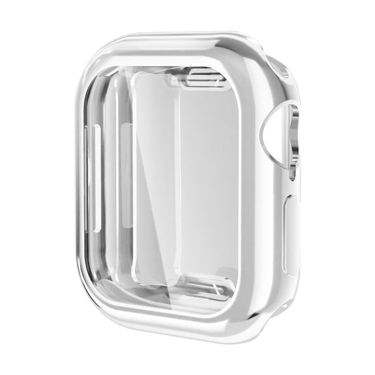 For Apple Watch Series 11 / 10 46mm ENKAY Hat-Prince Electroplated Soft TPU Case with Screen Film(Silver)