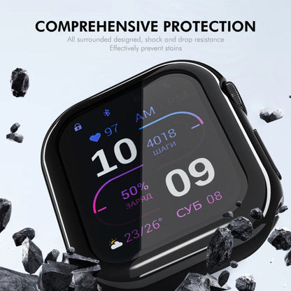 For Apple Watch Series 11 / 10 46mm ENKAY Hat-Prince Electroplated Soft TPU Case with Screen Film(Dark Blue)