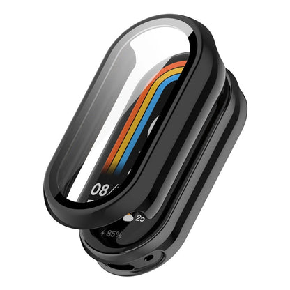 Pour Xiaomi Smart Band 9 / 9 NFC ENKAY Hat-Prince Étui de protection pour montre avec cadre en PC et film trempé (noir)