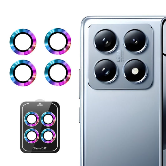 For Xiaomi 14T ENKAY 9H Rear Lens Aluminium Alloy Tempered Glass Film(Colorful)