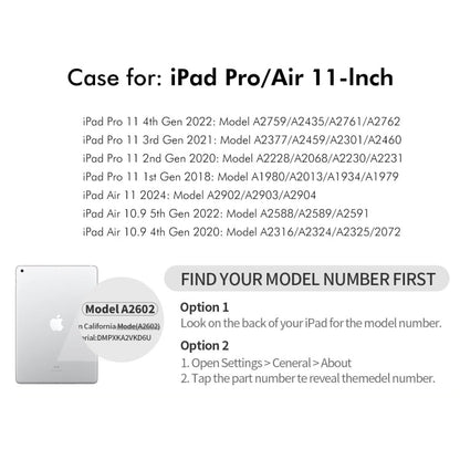 For iPad Air 11 2026 / 2025 / 2024 ENKAY 360 Rotation TPU Leather Smart Tablet Case with Pen Slot(Grey)