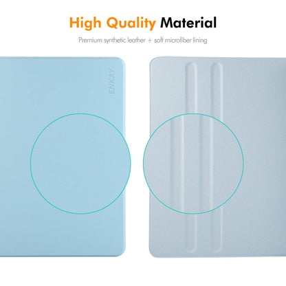 For iPad Air 10.5 / Pro 10.5 / 10.2 ENKAY 360 Rotation TPU Leather Smart Tablet Case with Pen Slot(Grey)