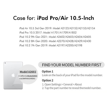 For iPad Air 10.5 / Pro 10.5 / 10.2 ENKAY 360 Rotation TPU Leather Smart Tablet Case with Pen Slot(Grey)