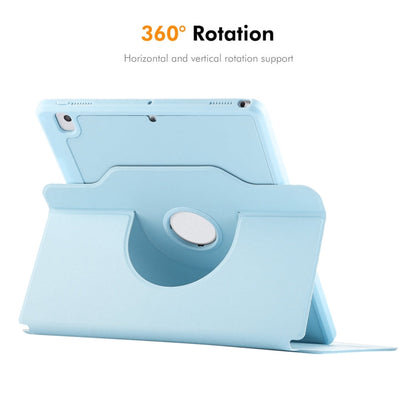 For iPad Air 10.5 / Pro 10.5 / 10.2 ENKAY 360 Rotation TPU Leather Smart Tablet Case with Pen Slot(Beige)