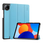 For Redmi Pad SE 4G 8.7 ENKAY Tri-fold Custer Texture Leather Smart Tablet Case(Light Blue)