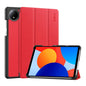 For Redmi Pad SE 4G 8.7 ENKAY Tri-fold Custer Texture Leather Smart Tablet Case(Red)