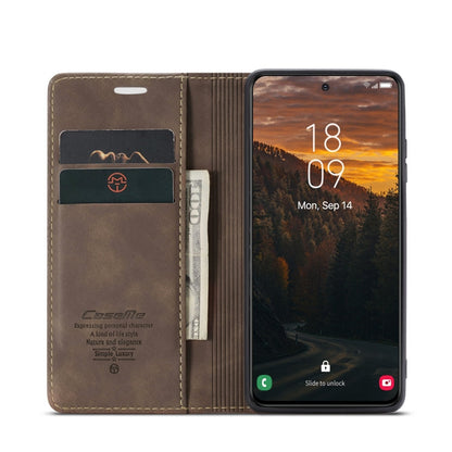 Pour Coque Samsung Galaxy S24 FE 5G CaseMe 013 Multifonctionnelle Horizontal Flip Cuir Housse de Téléphone (Café)