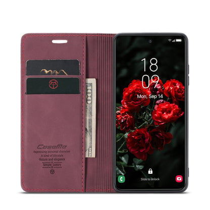 For Samsung Galaxy S24 FE 5G CaseMe 013 Multifunctional Horizontal Flip Leather Phone Case(Red)