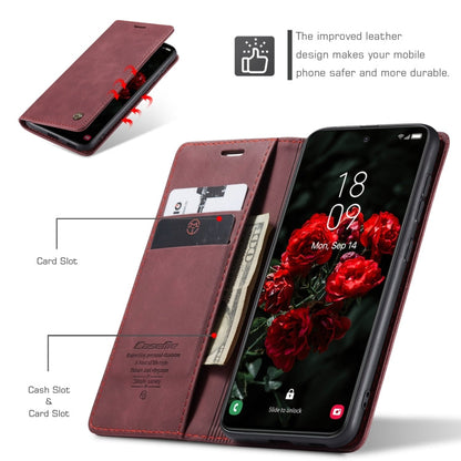 For Samsung Galaxy S24 FE 5G CaseMe 013 Multifunctional Horizontal Flip Leather Phone Case(Red)