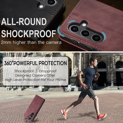 For Samsung Galaxy S24 FE 5G CaseMe 013 Multifunctional Horizontal Flip Leather Phone Case(Red)