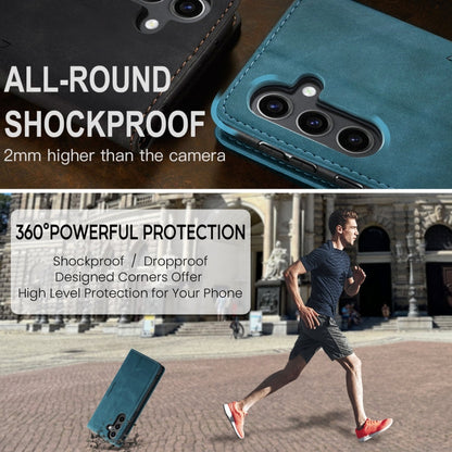 For Samsung Galaxy S24 FE 5G CaseMe 013 Multifunctional Horizontal Flip Leather Phone Case(Blue)