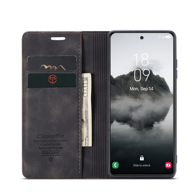 For Samsung Galaxy S24 FE 5G CaseMe 013 Multifunctional Horizontal Flip Leather Phone Case(Black)