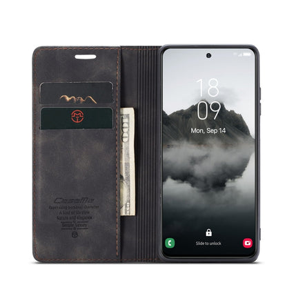 For Samsung Galaxy S24 FE 5G CaseMe 013 Multifunctional Horizontal Flip Leather Phone Case(Black)