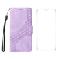 For Samsung Galaxy A06 4G ENKAY Embossed Rhombus Starry Leather Phone Case with Screen Film(Purple)