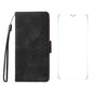 For Samsung Galaxy A26 / A16 4G / 5G ENKAY Embossed Rhombus Starry Leather Phone Case with Screen Film(Black)