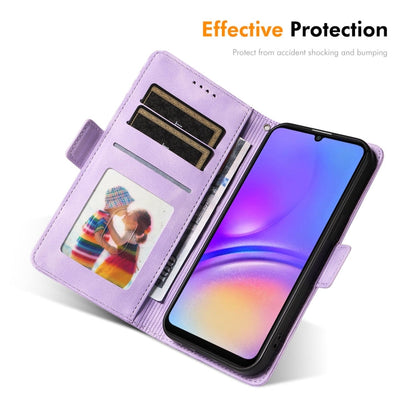 Pour Samsung Galaxy A26 / A16 4G / 5G Étui en cuir gaufré ENKAY avec motif de losanges étoilés et film protecteur d'écran (marron)