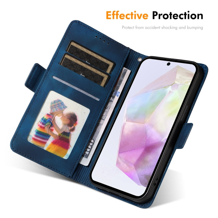 For Samsung Galaxy A36 ENKAY Embossed Rhombus Starry Leather Phone Case with Screen Film(Green)