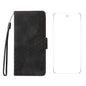 Pour Google Pixel 9 Pro ENKAY Étui de téléphone en cuir losange gaufré étoilé avec film protecteur d'écran (noir)