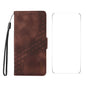 For OnePlus Nord 4 ENKAY Embossed Rhombus Starry Leather Phone Case with Screen Film(Brown)