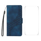 For Xiaomi 14T Pro ENKAY Embossed Rhombus Starry Leather Phone Case with Screen Film(Blue)