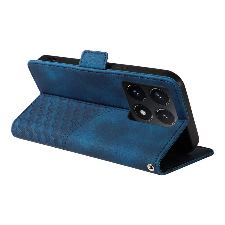 Pour Xiaomi 14T Coque de téléphone en cuir gaufré Rhombus Starry ENKAY avec film de protection d'écran (marron)