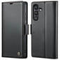 For Galaxy S24 FE 5G CaseMe 023 Butterfly Buckle Litchi Texture RFID Anti-theft Leather Phone Case(Black)